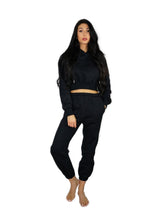 Black Crop Hoodie Malo the Label