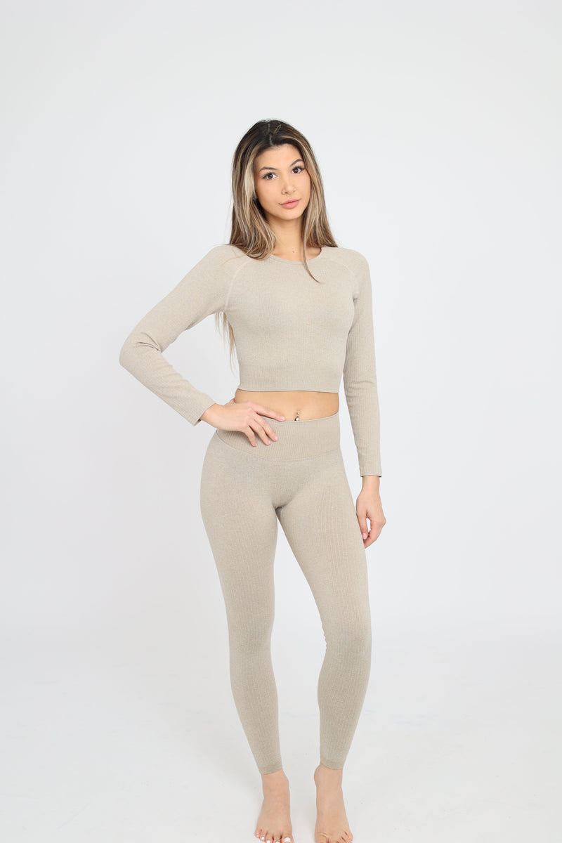 Power Move Long Sleeve Top - Beige Malo the Label