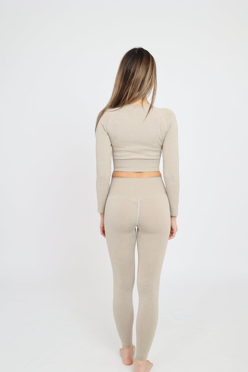 Power Move Long Sleeve Top - Beige Malo the Label