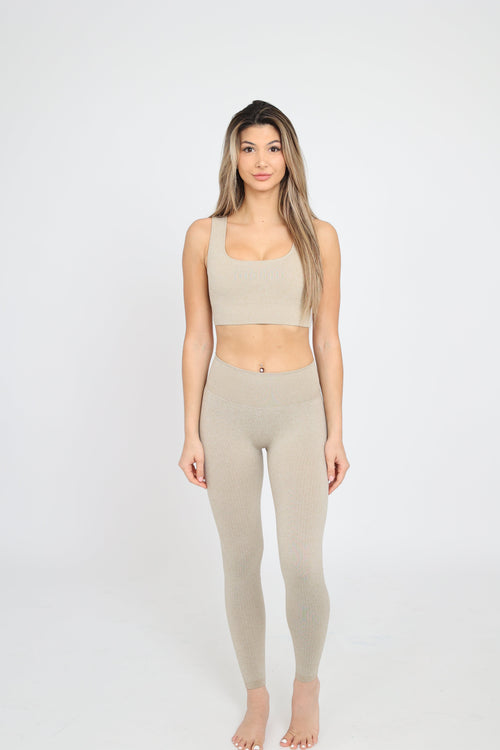 Power Move Sports Bra - Beige Malo the Label