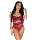 Red Heiress Lace Lingerie Set Malo the Label