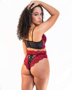 Red Heiress Lace Lingerie Set Malo the Label