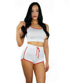 White Lounging Around Lounge Short Set Malo the Label